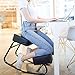 Sleekform Ergonomic Kneeling Chair - Rocking Desk Stool for Comfortable Home Office Posture Support - Metal, Heavy Duty, Easy to Clean Cushions