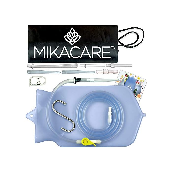 Mikacare Enema Bag Kit Clear Non-Toxic Silicone. for Coffee and Enema Kit for Colon Cleansing - Enema Detox - 2 Quart…