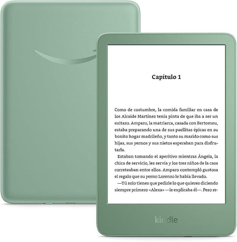 Kindle (Próxima Geração) | O Kindle Mais Leve e Mais Compacto com ecrã sem reflexos, viragens de página mais suaves e luz frontal ajustável | 16 GB | Sem anúncios | Matcha verde