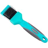 Groomer Essentials Soft Flex Double-Sided Slicker Brush for Doodles | Ultra-soft flexible pins gently remove loose hair and light tangles on Poodles, Doodles, Bichons, and sensitive coats.