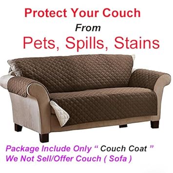 Glives Reversible Couch Cover for Dogs Kids Pets Sofa Slipcover Set Furniture Protector
