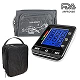 Blood Pressure Monitor,KUMEDA FDA Approved Automatic Digital Upper Arm Style Blood Monitor with Gray Cuff(fits Standard and Large Arms)and Included Carrying Case