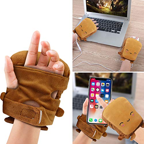 Rehomy USB Verwarming Handschoen Winter Warm Halfinger Handschoenen Draagbare Vingerloze Handwarmers 1 Paar - Image 4