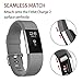 POY Replacement Bands Compatible for Fitbit Charge 2, Classic & Special Edition Sport Wristbands, Small Gray, 1PC