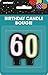 Multicolor Birthday Cheer Number 60 Candle - Eye-catching & Unique Design (1 Count), Perfect Milestone Party Addition