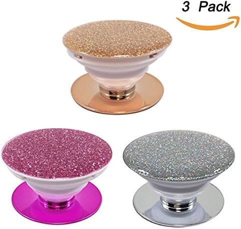 EVERMARKET Premium Expanding Stand Pop Out Grip Mount Holder Sockets for iPhone X, Galaxy S9 S9+,all Cellphones and Tablets (Pack of 3 D)
