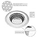 Kitchen Sink Strainer, 2PCS Stainless-Steel Kitchen Sink Strainer Drainer Basin Filter-Large Wide Rim 4.5 inch