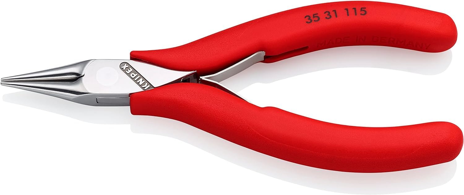 KNIPEX Electronics Pliers with Box Joint with Non-Slip Plastic Grips 115 mm, 35 31 115