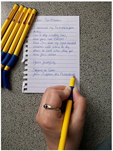 Left-handed Swanneck Pens Pack of Five Yellow /Black Ink