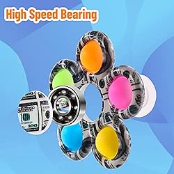 Fidget Spinners 7 Pack, Tie Dye Popper Small Fidget