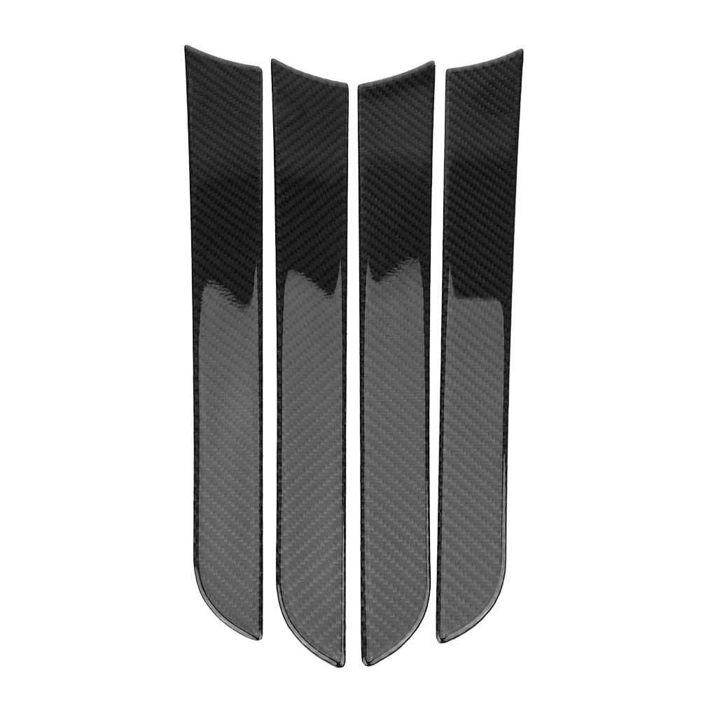 Car Door Side Trim, 4 Pcs Car Door Side Carbon Fiber Decorative Cover Trim Frame for A4 B8 2007-2016