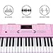 Best Choice Products 61-Key Portable Electronic Keyboard Piano w/LED Screen, Record & Playback Function, Microphone, Headphone Jack (Pink)