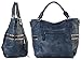 Diophy Soft PU Leather Tote Accented with Studded Décor and Zippered Pocket on Both Side Womens Purse Handbag OB-3728