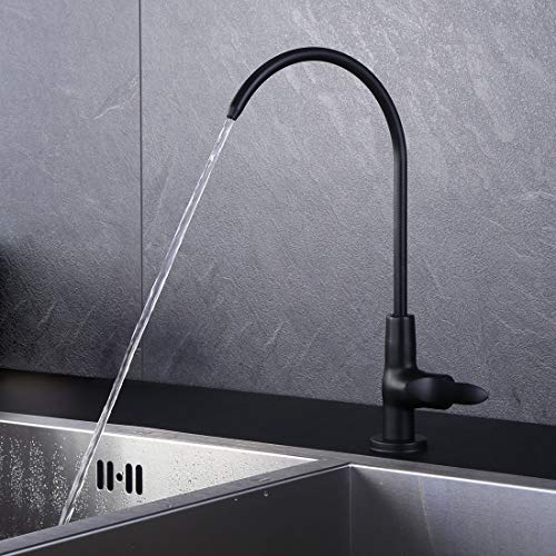 Lyty Drinking Water Filter Faucet Tap, SUS304 Stainless Steel Beverage Purifier Faucet, Beverage Purifier Faucet with 1/4-Inch Tubing Quick Connector