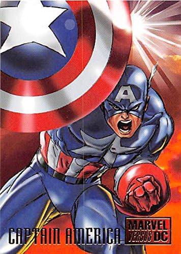 Captain America Trading Card 1995 Dc Versus Marvel Fleer 2 Hero At Amazon S Entertainment Collectibles Store
