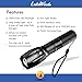 Lakewinds 1000 Lumen LED - High Powered Rechargeable Adjustable Tactical Flashlight - Five Focus Modes - Shock Resistant - Water Resistant - 600 Foot Light Range