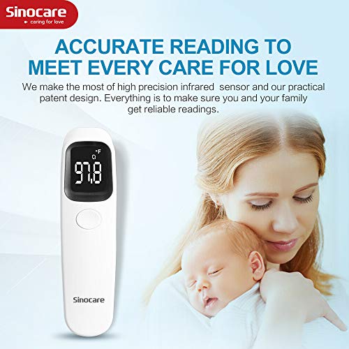 Sinocare Thermometer Forehead, NoTouch Forehead Thermometer for Adults