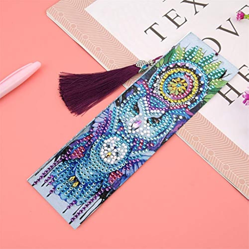 HXYQMMY Diamond Painting Bookmarks-Diamond Adults 5D DIY With Tassel