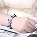 Naivo Designer Inspired Crystal Snake Chain Murano Glass Beads Charm Bracelet - 50 Shades of Love-Sapphire