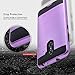 ZTE Max Duo LTE Case, 2-Piece Style Hybrid Shockproof Hard Case Cover + Circle(TM) Stylus Touch Screen Pen And Screen Protector (Violet Purple)