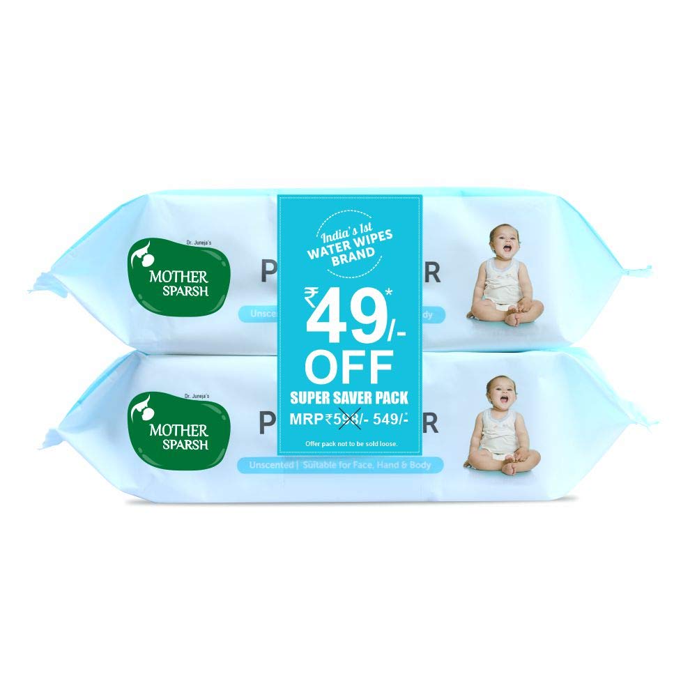 mother sparsh water wipes