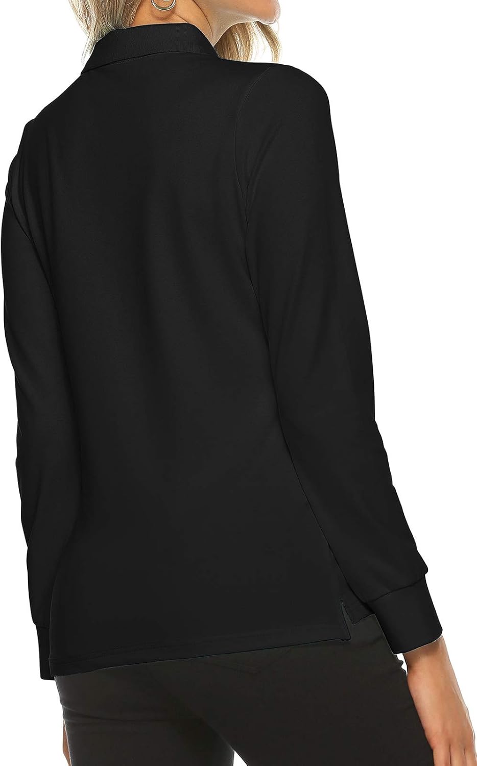 Women's Golf Polo Shirts Sports Athletic Shirts Tennis Tops Fitness Workout T-Shirt with Buttons: Clothing