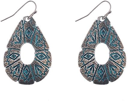 Teniu Vintage Bohemian Dangle Earrings for Women Fashion Hoop Earrings for Sensitive Ears Boho Jewelry