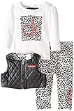 Calvin Klein Baby Girls' Vest with Tee and Animal Print Pants