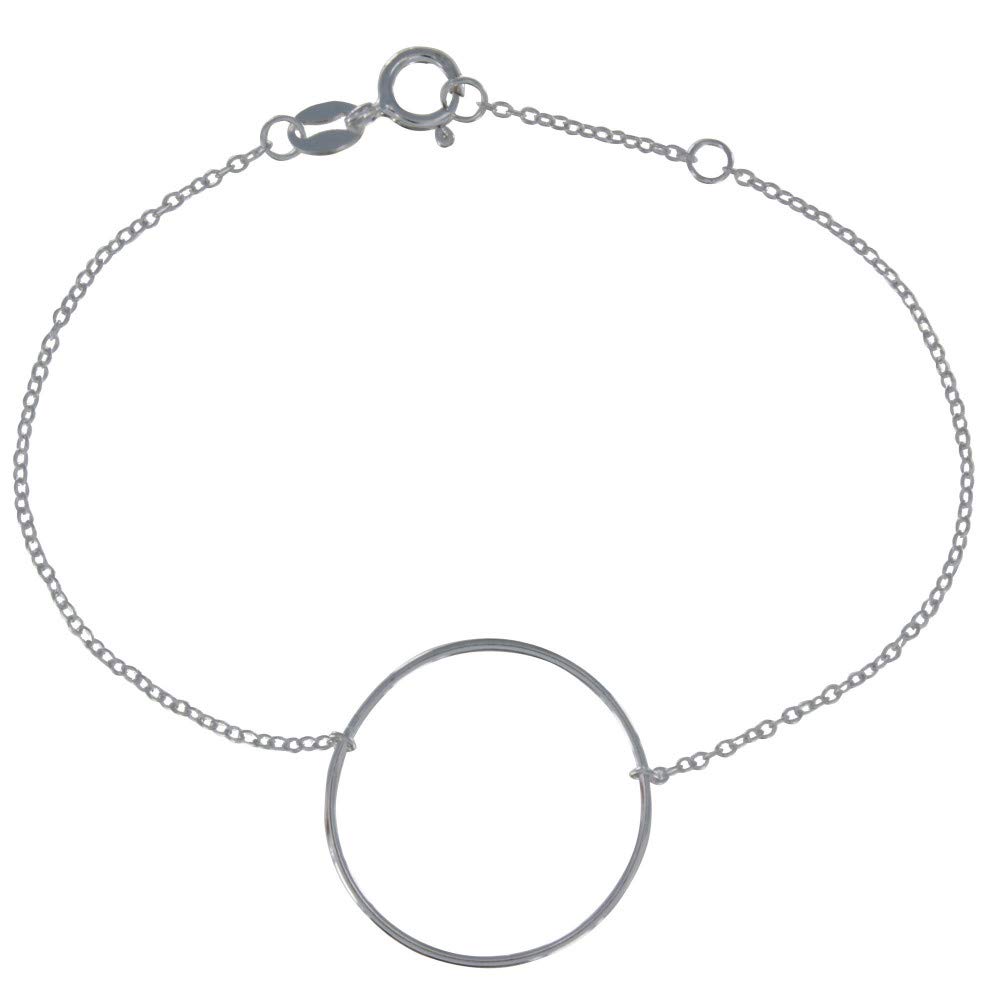 LES POULETTES BIJOUX - Sterling Silver 925 Bracelet Large Thin Circle