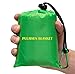 Pulaisen Pocket Camping Blanket - Beach Blanket Mat, Ground Cover,Compact Lightweight Sand Proof Travel, Hiking,Camping, Outdoor Picnic 56″x80″ (Green&Gray)