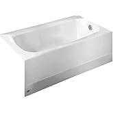 American Standard 2461002.020 Cambridge Americast 60 x 32-Inch Integral Apron Bathtub With Right-Hand Outlet, White