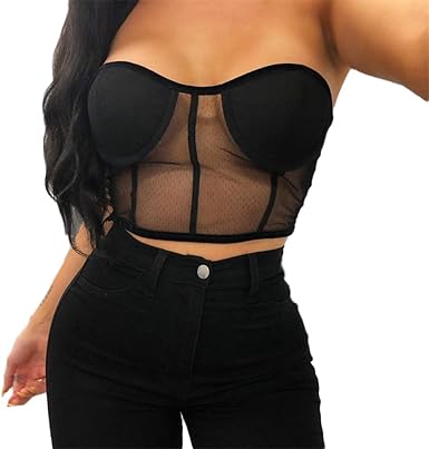 tube top with lace bralette