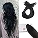 Human Hair Tape in Hair Extensions Tape in Real Hair Extensions 100% Remy Human Hair… (18 Inch, #1)
