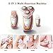 Hatteker Women's Hair Removal Ladies Electric Shaver Razor Epilator for Women 3 in 1 Body Hair Bikini Trimmer for Legs Facial Cleaning Brush Waterproof Wet Dry Cordless USB Rechargable Painless