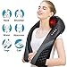 TISSCARE Neck Massager with Heat - Portable Shoulder & Back Massager for Pain Relief, Shiatsu Deep Tissue Kneading, Adjustable Intensity