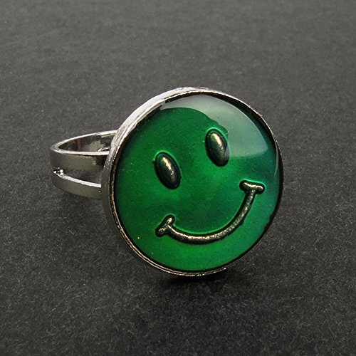 Rimobul Authentic Adjustable Mood Ring,Smiley Face - Pack of 3