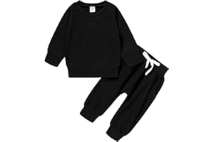 Happy Town Fall Outfits for Toddler Girl Boy Long Sleeve Top and Long Pants Set Toddler Sweatsuits