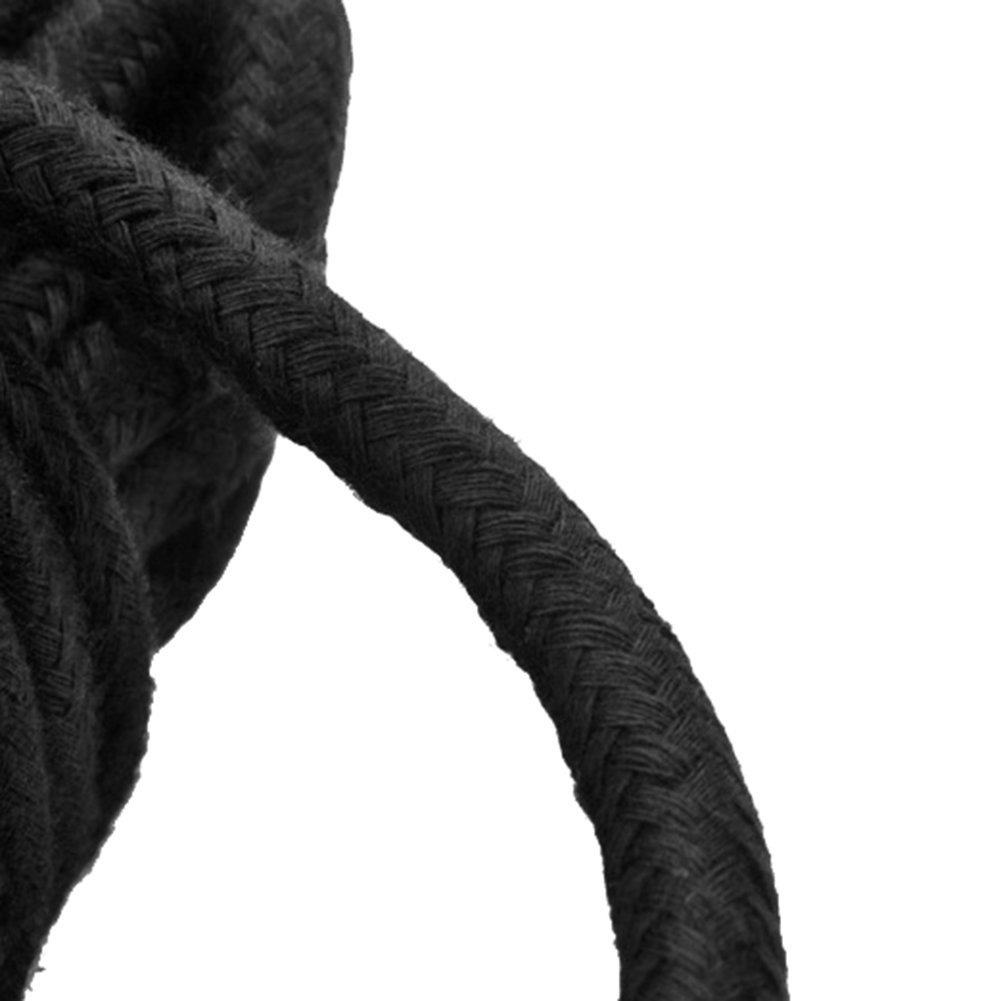 SUNTQ 10m 32 Feet Long Rope Natural Soft Cotton Ropes + 15m 49 Feet Restraint Duct Tape For Strap On (Black)