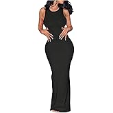 Floerns Women's Summer Long Dress Sleeveless Tank Date Night Bodycon Maxi Dresses