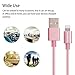 iPhone charger, YEONPHOM 2Pack 10FT Lightning Cable Nylon Braided 8Pin to USB Charging Extra Long Cable Cord for Apple iPhone 7/7plus 6/6s/6 Plus/6s Plus/SE, iPad iPod - Rose Gold