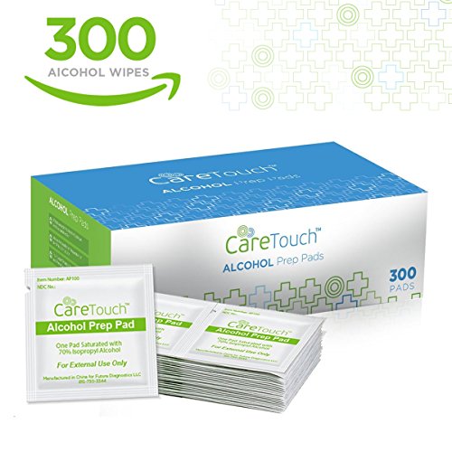 Care Touch Sterile Alcohol Prep Pads, Medium 2-Ply - 300 Alcohol Wipes