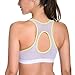 SYROKAN Women's High Impact Front Zip Wirefree Supportive Sports Bra White & Green 40DD