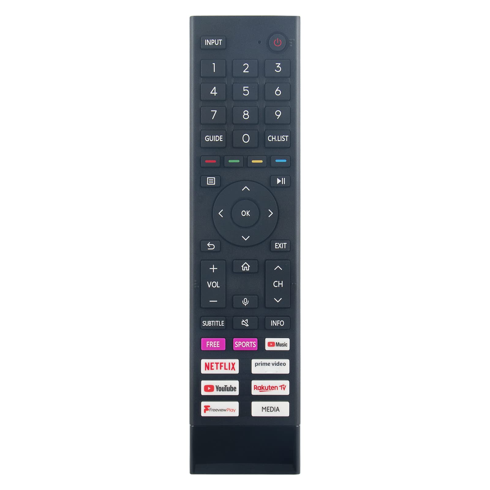 VINABTY ERF3A80 Replacement Voice Remote Control fit for Hisense 4K UHD TV 43A6GTUK 50A6GTUK 55A6GTUK 50E76GQTUK 43A6G 50A6G 55A6G 60A6G 65A6G 70A6G 75A6G 75A6GTUK 65A6GTUK 50A6BGTUK 55A7GQTUK