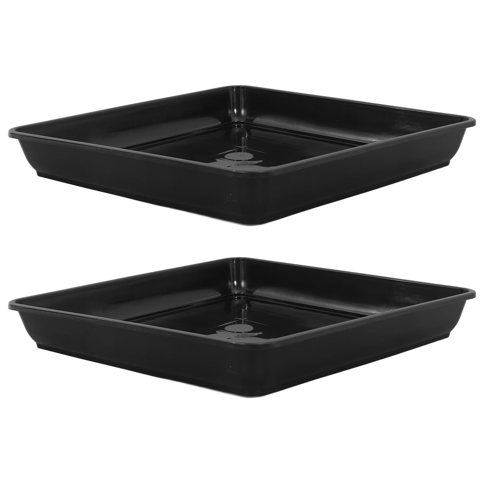 BESPORTBLE Square Plant Saucer: 2pcs Plastic Plant Water Drip Tray Flower Pot Saucers for Indoors and Outdoors No Holes Plants Garden Saucer