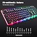 EEEKit 2in1 Rainbow LED Gaming Keyboard and Mouse Combo Set, Multi-Colored Backlight for PS4 / Xbox One/Windows PC Gamer Desktop, Computerthumb 3
