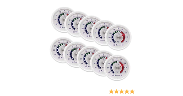 Lantelme 3891 10 pieza set redonda bimetal Analog adhesivas ...