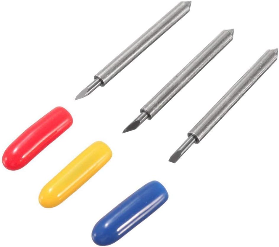 GAOHOU 15pcs 30/45/60 Degree Vinyl Cutter Blade for Roland Cutting Plotter with Blade Holder - Tool Accessories Drill Bits - 15 x Blades for Cutting Plotter: Electronics