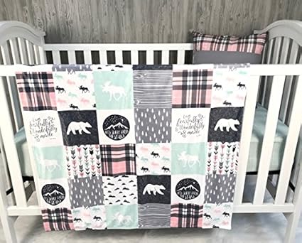 rustic woodland crib bedding girl