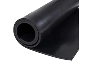 TORRAMI Neoprene Rubber Sheet Roll 1/8 (.125) Inch Thick x 12 Inch Wide x 24 Inch Long for DIY Gaskets, Pads, Seals, Crafts, Flooring,Cushioning of Anti-vibration, Anti-slip