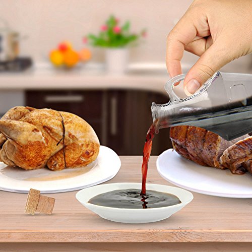 Tabletop Cruets Dispenser 9.5 oz. Oil and Vinegar Bottles Set of 2, with Handles and Removable Cork Lids